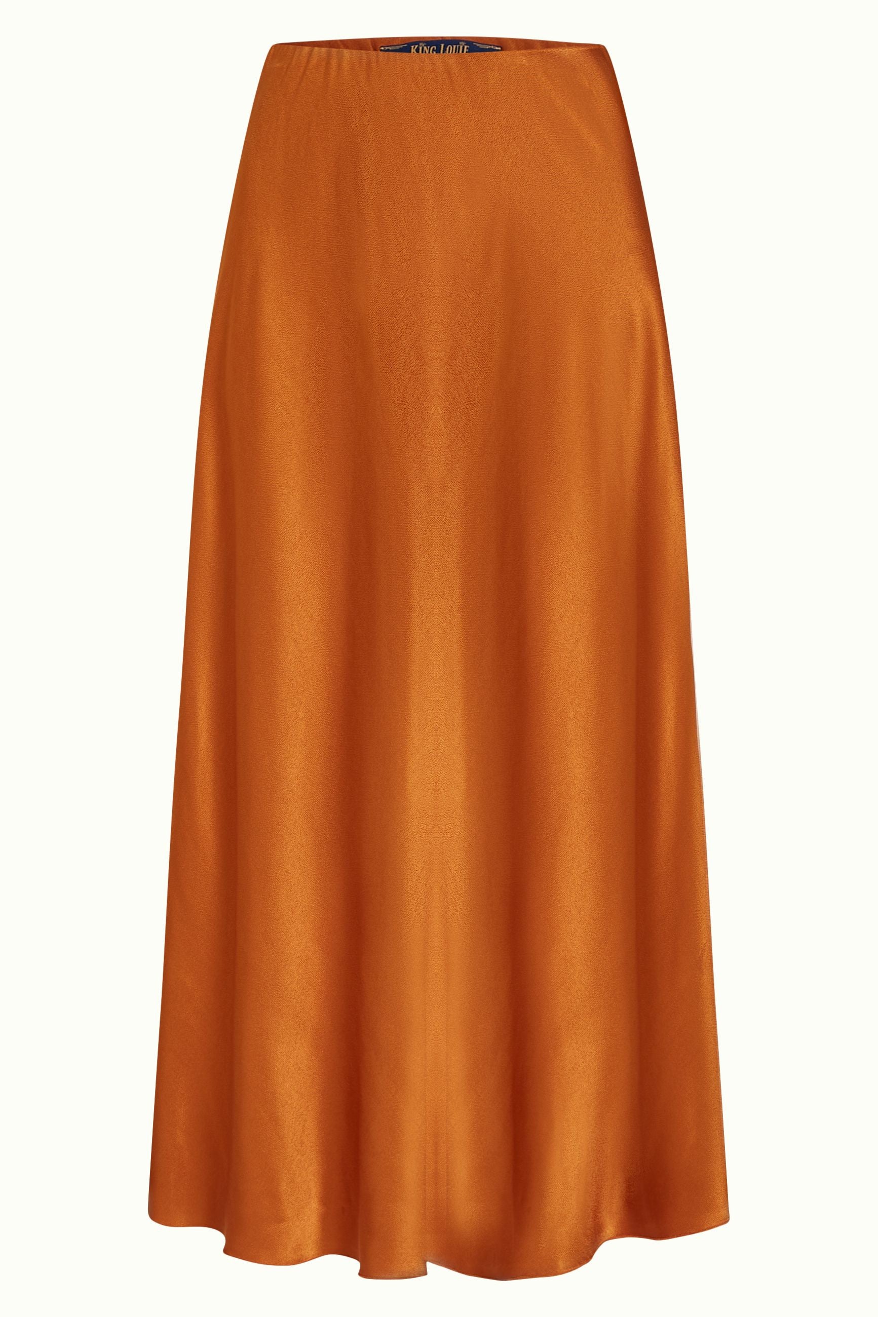 Bibi Skirt Star Satin in Maple Orange – eleganter Satin-Rock