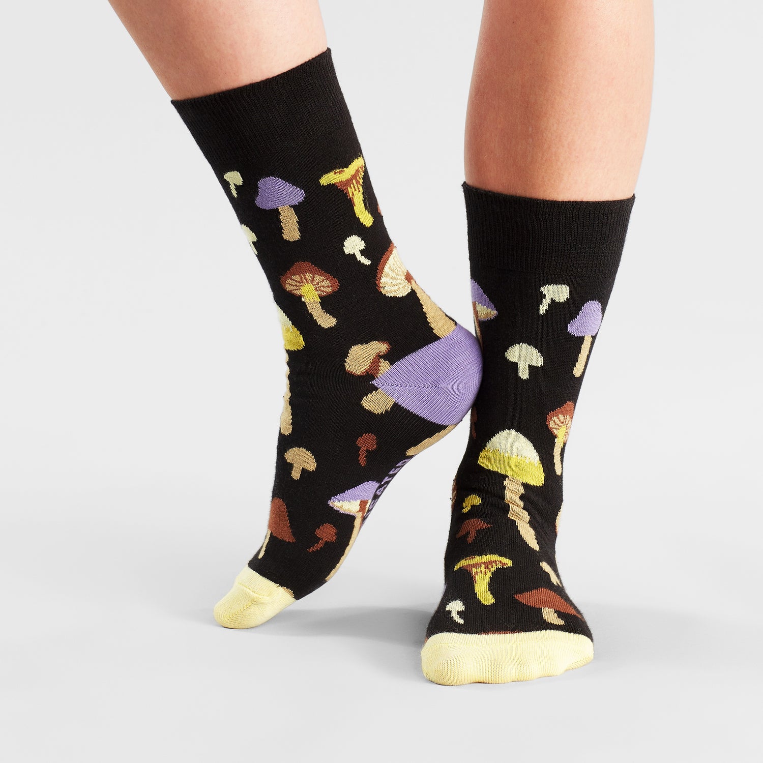 Socken Sigtuna Mushrooms Black