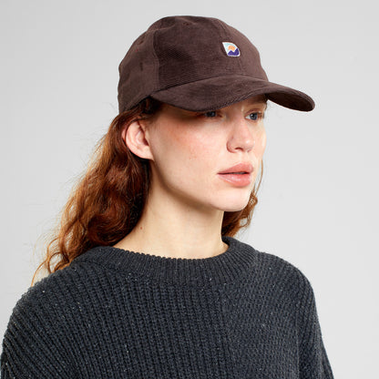 Soft Cap Slussen Corduroy Mountain Logo D Coffee Brown