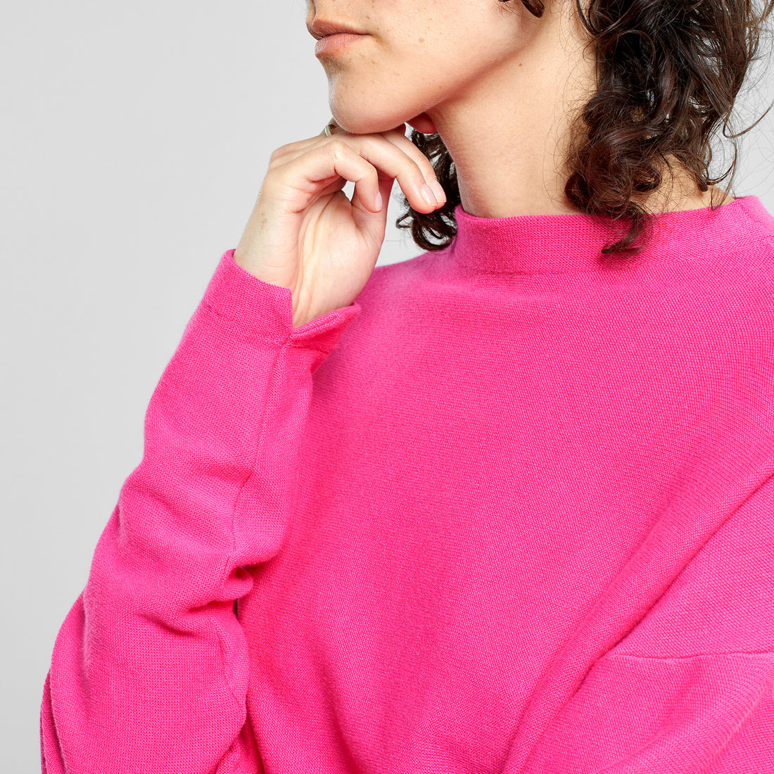 Sweater Hede in Fuchsia Pink
