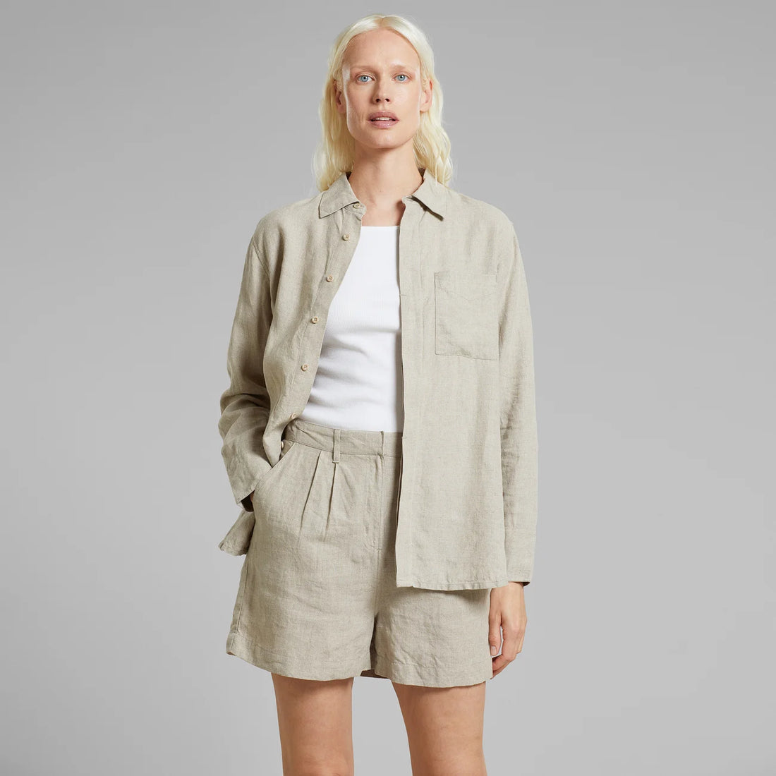 SHORTS DJUPVIK LINEN ECRU