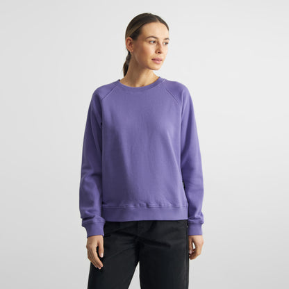 Klassisches Sweatshirt Ystad Base aus Bio Baumwolle in Paisley Purple