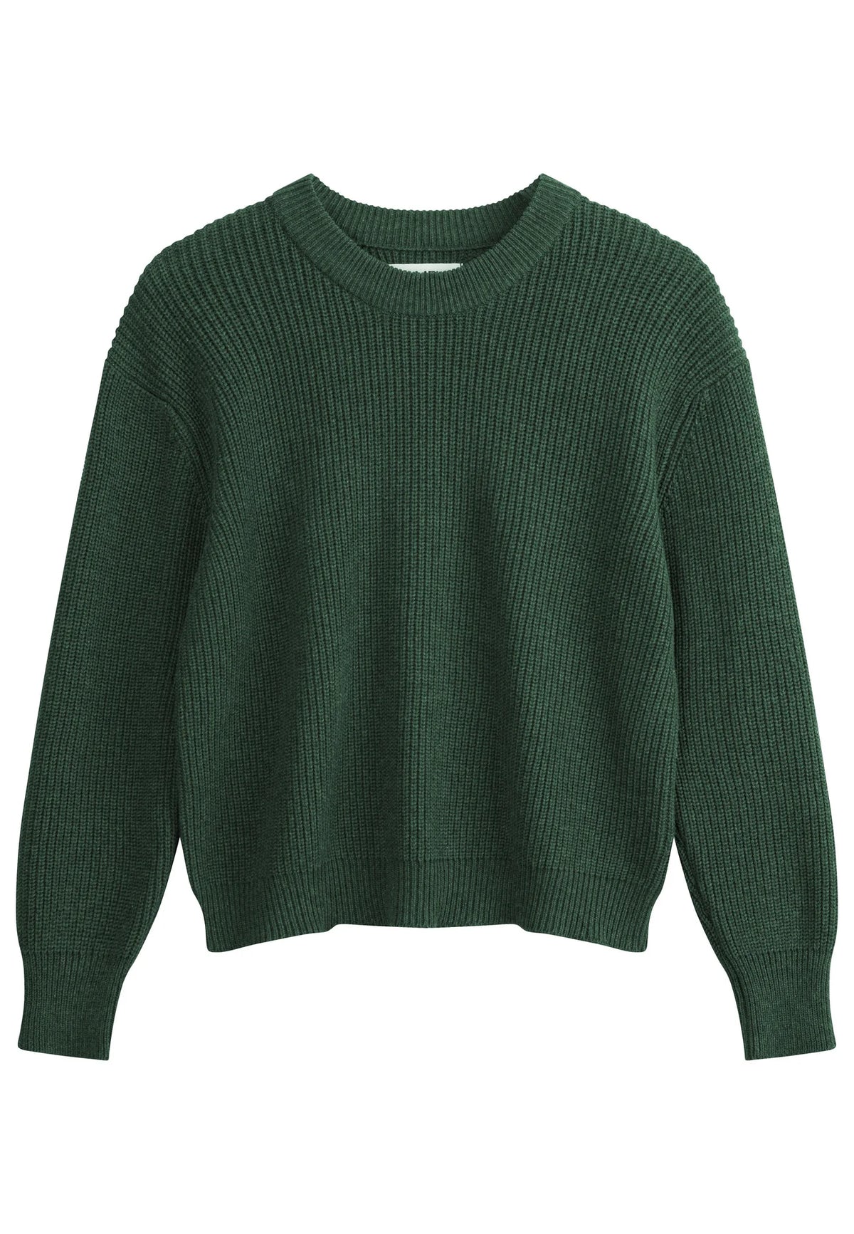 Damen Rippstrick Pullover deep forest melange Style ADAH