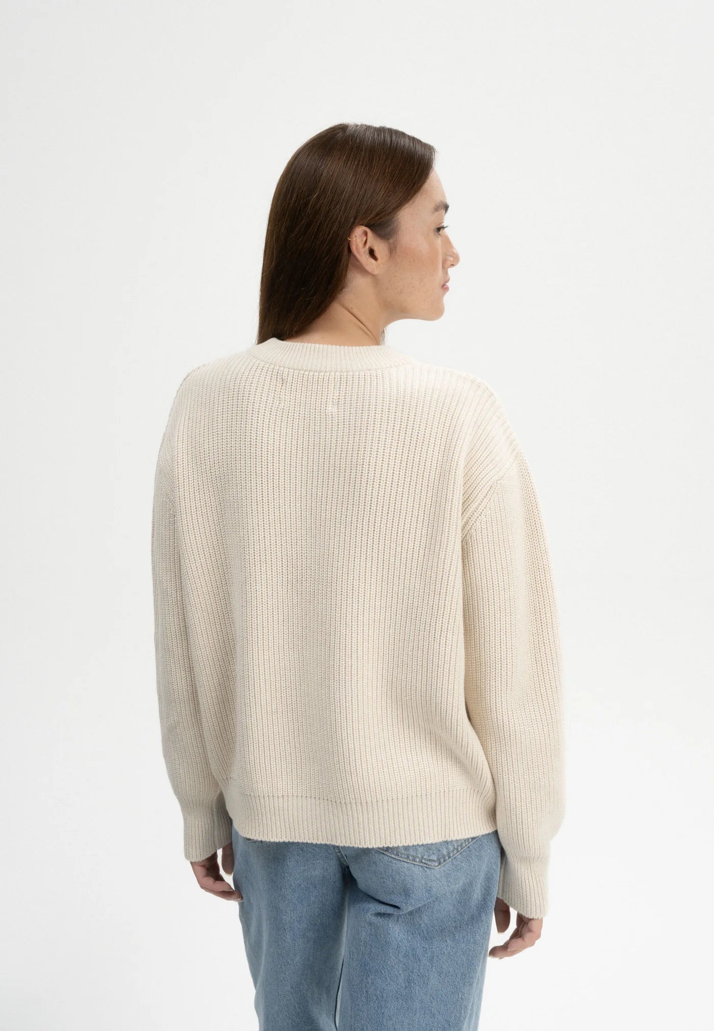 Rippstrick Pullover ADAH cream melange