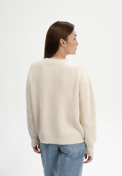 Rippstrick Pullover ADAH cream melange