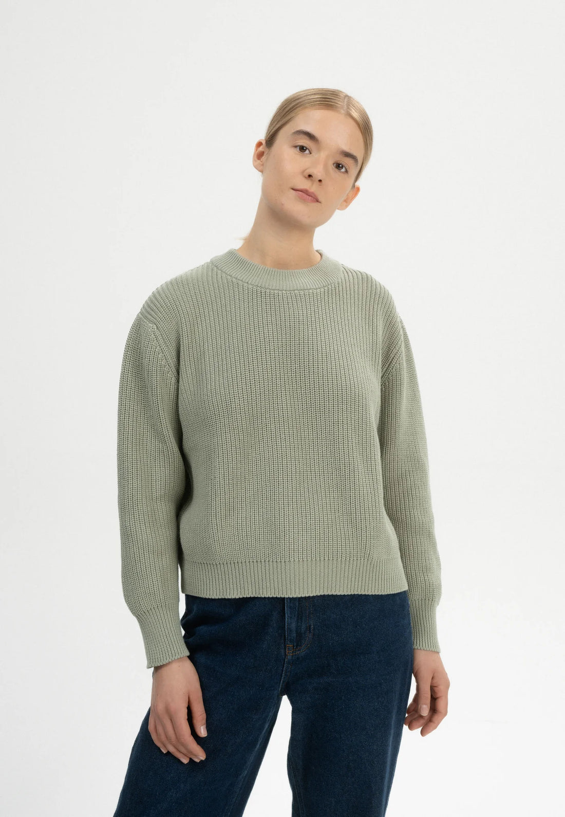 Rippstrick Pullover ADAH green clay