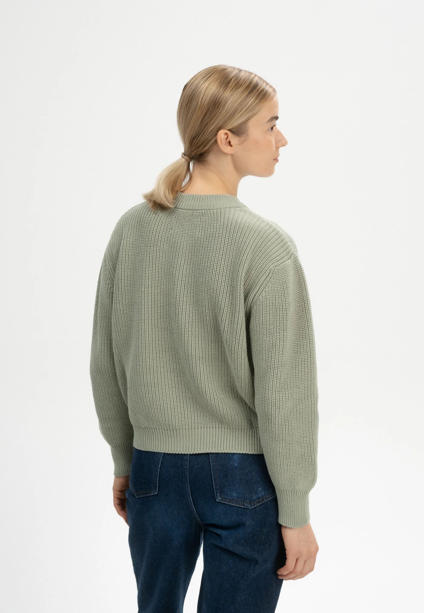 Rippstrick Pullover ADAH green clay