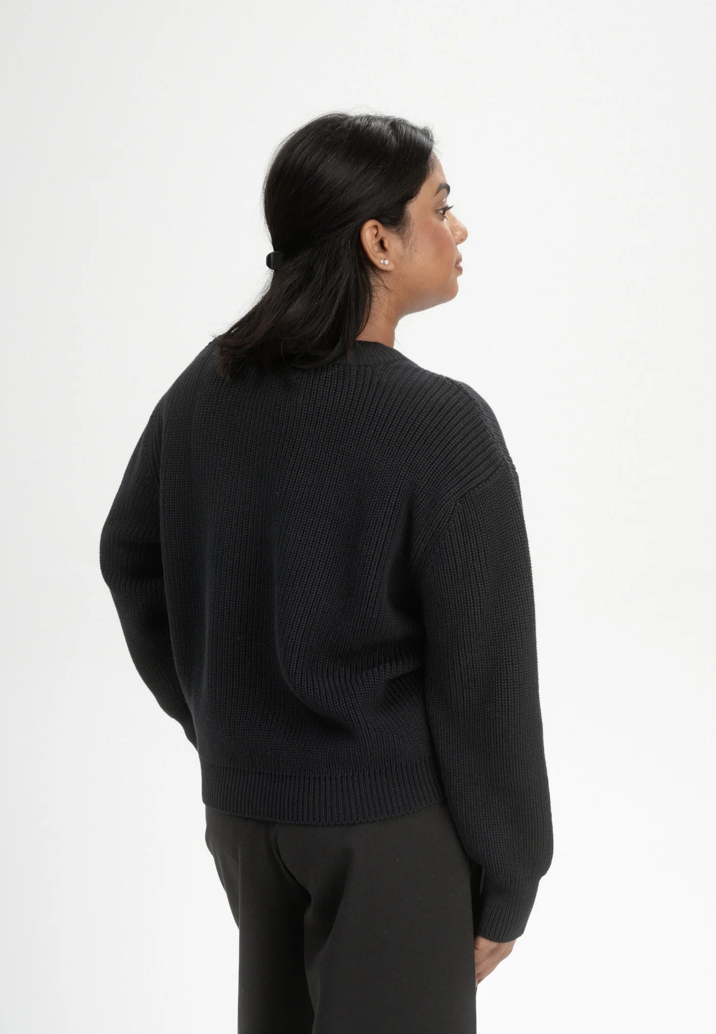 Rippstrick Pullover ADAH schwarz