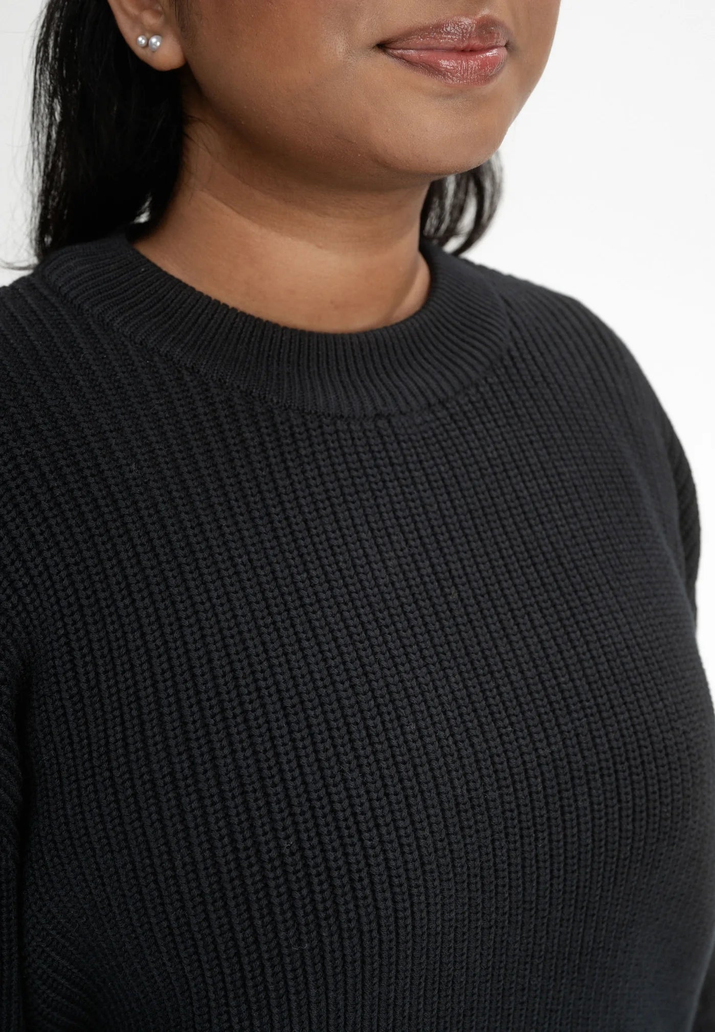 Rippstrick Pullover ADAH schwarz