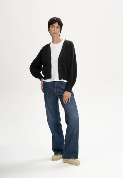 Rippstrick Cardigan BHUMA schwarz