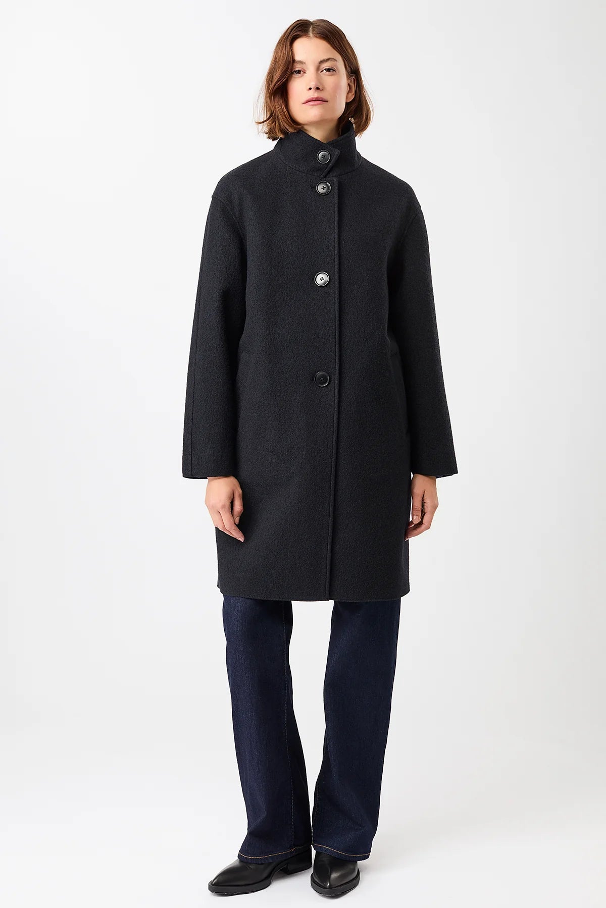 Women Coat Pennfield II carbon Kurzmantel mit hohem Kragen