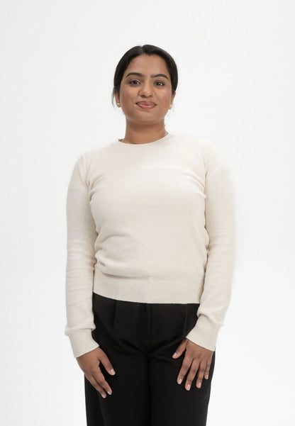 Damen Feinstrick Pullover cream melange Style DHANA