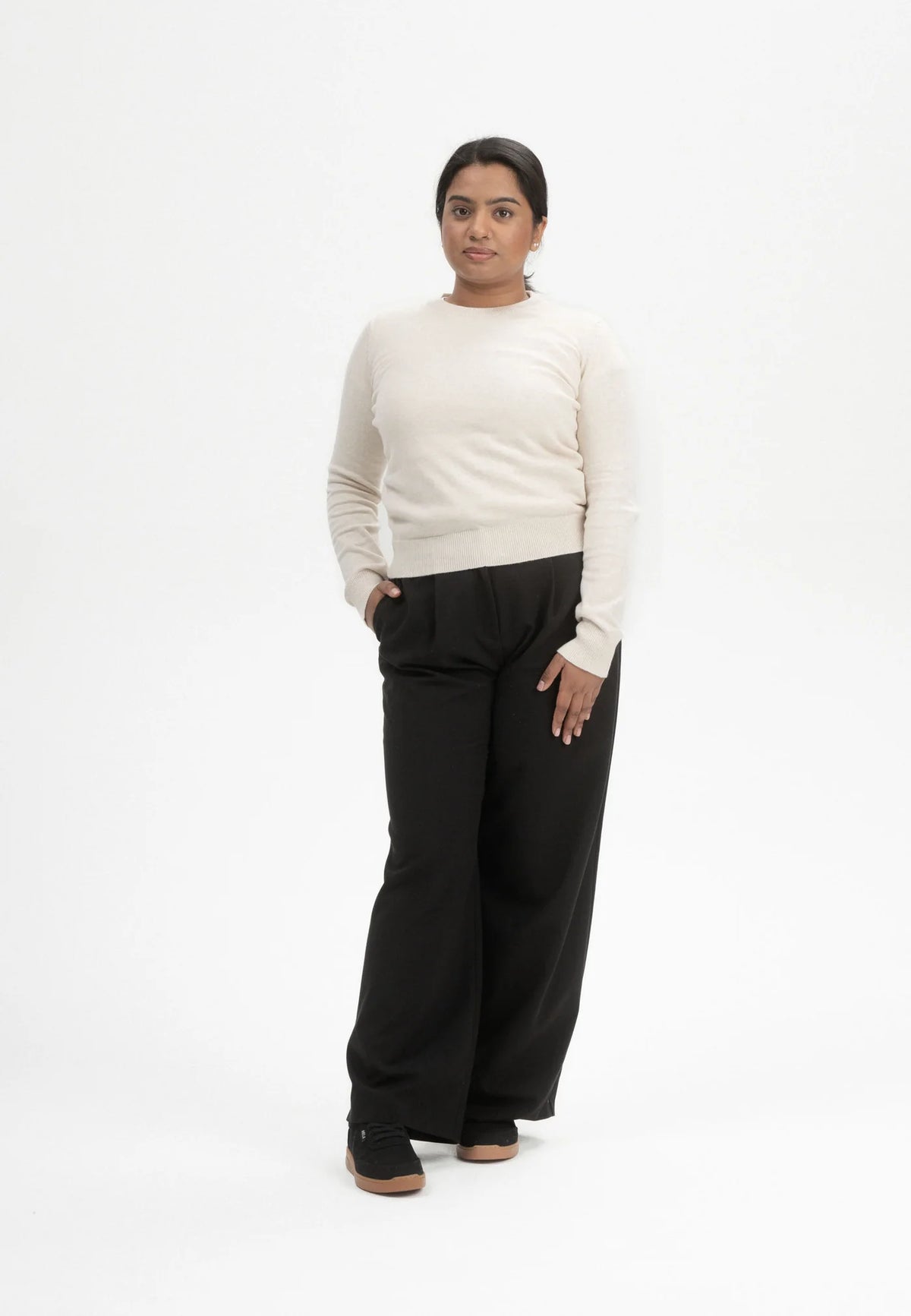 Damen Feinstrick Pullover cream melange Style DHANA