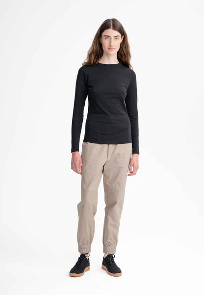 Basic Langarmshirt DHIVYA schwarz