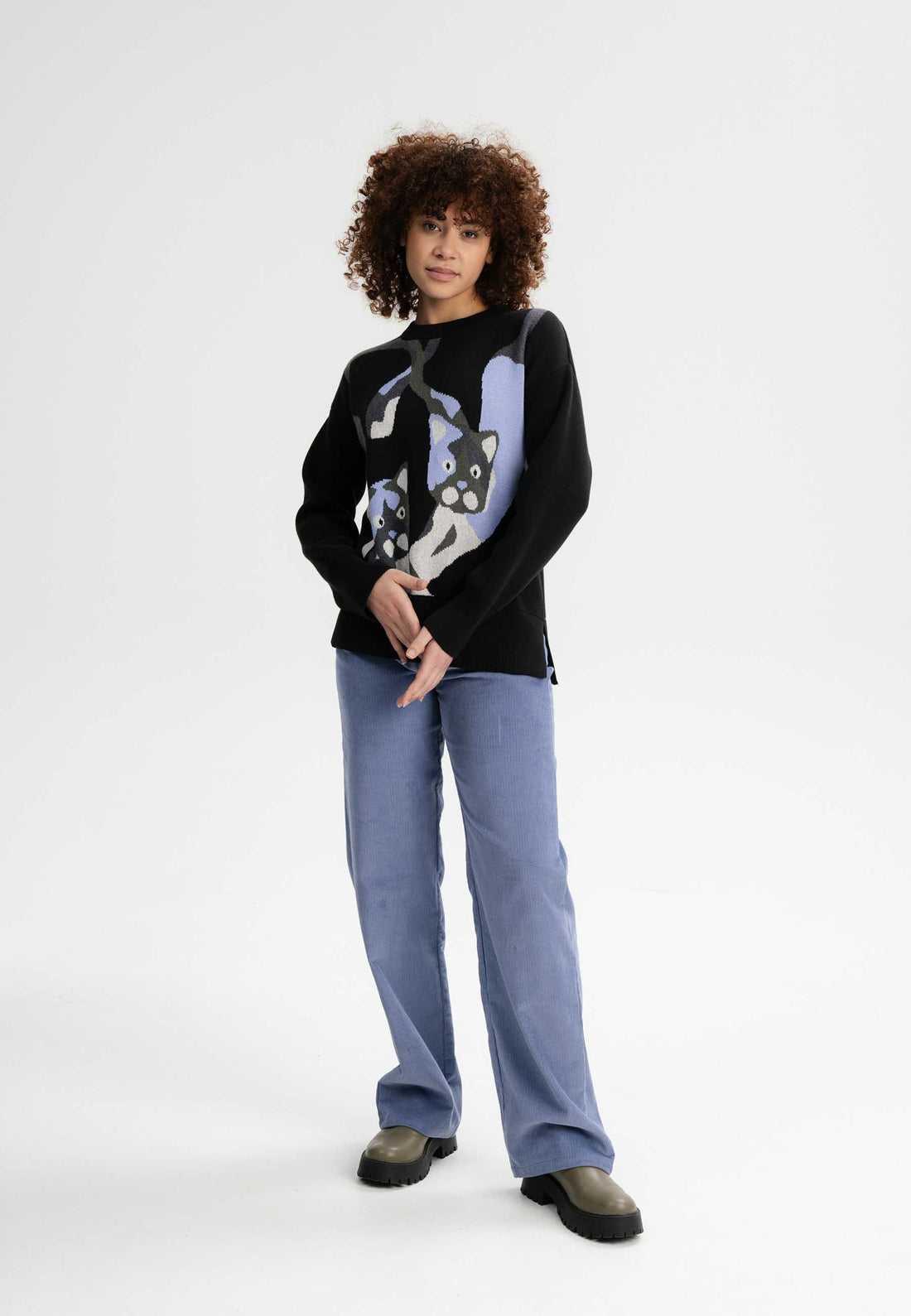 Jacquard Strickpullover FAIZA CATS