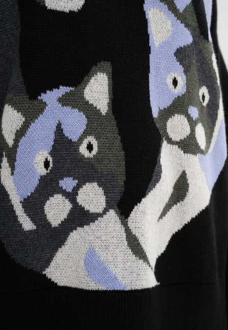 Jacquard Strickpullover FAIZA CATS Multicolor Cats