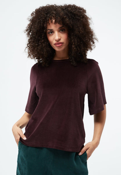 GBJanka in Midnight Plum – Shirt aus weichem Samt