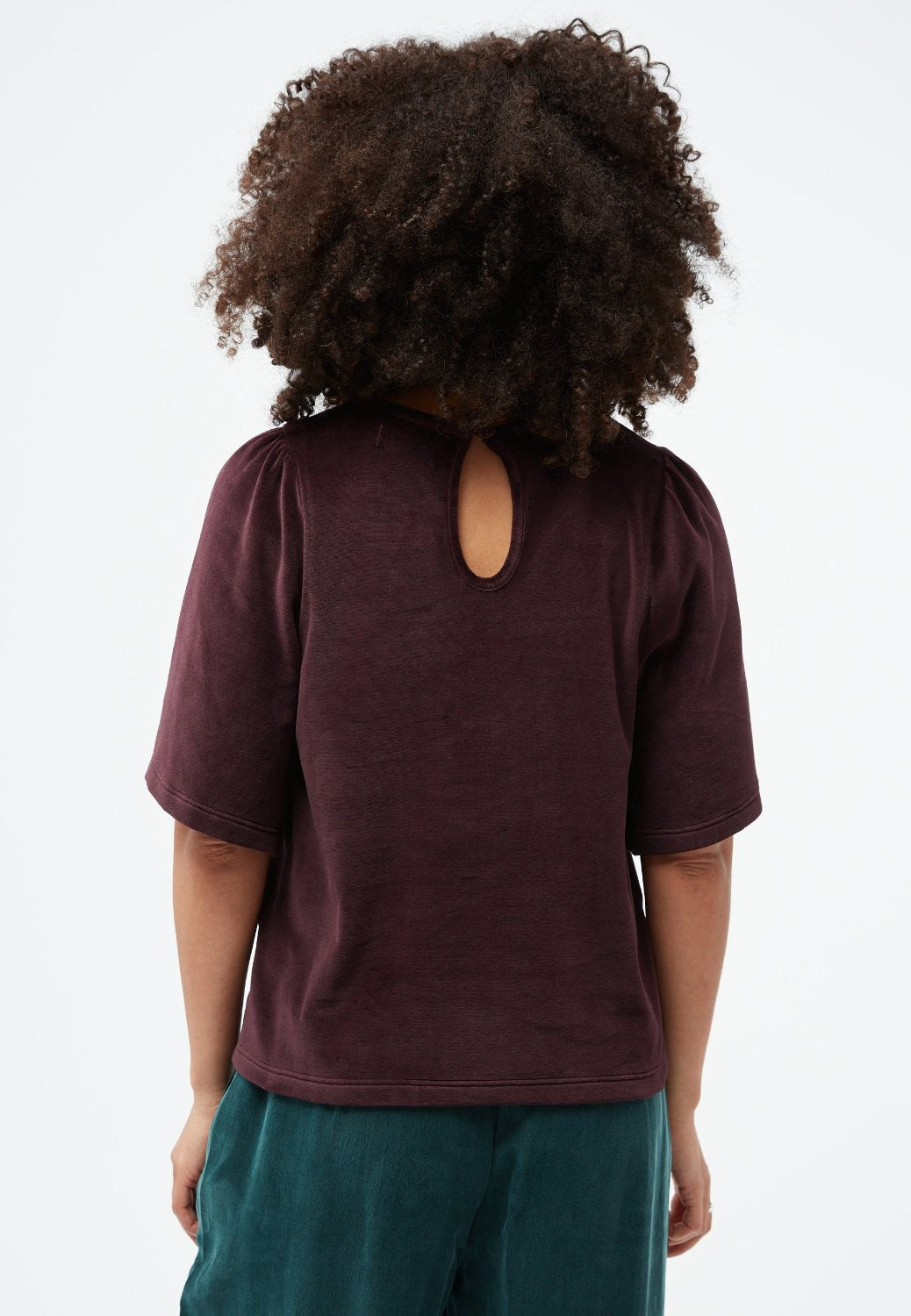 GBJanka in Midnight Plum – Shirt aus weichem Samt