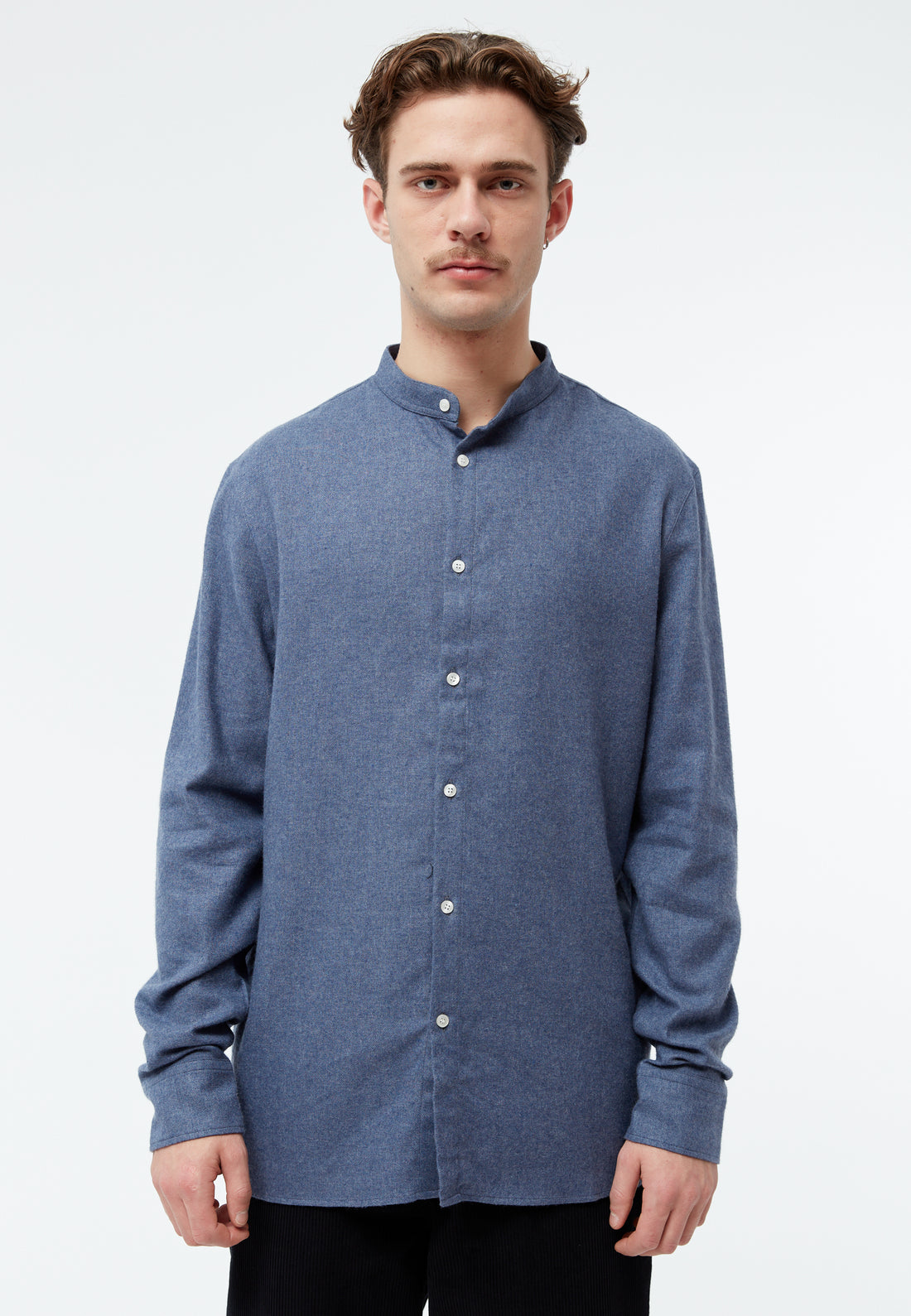 Baumwollhemd GBWES mit Stehkragen