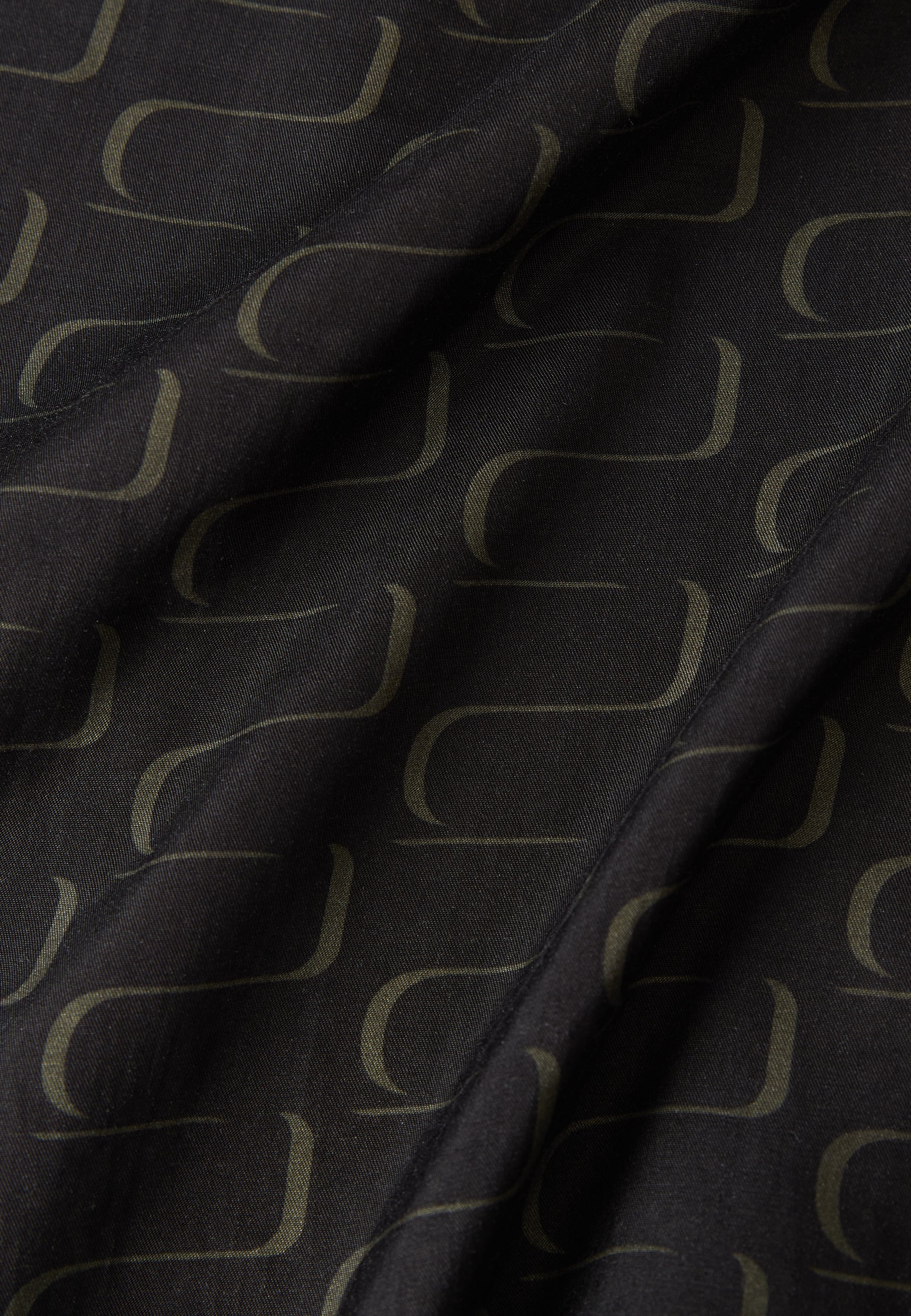 Weite Hose GBMARLA aus TENCEL™ mit Peach-Effekt - Black / Dark Khaki (Waves)