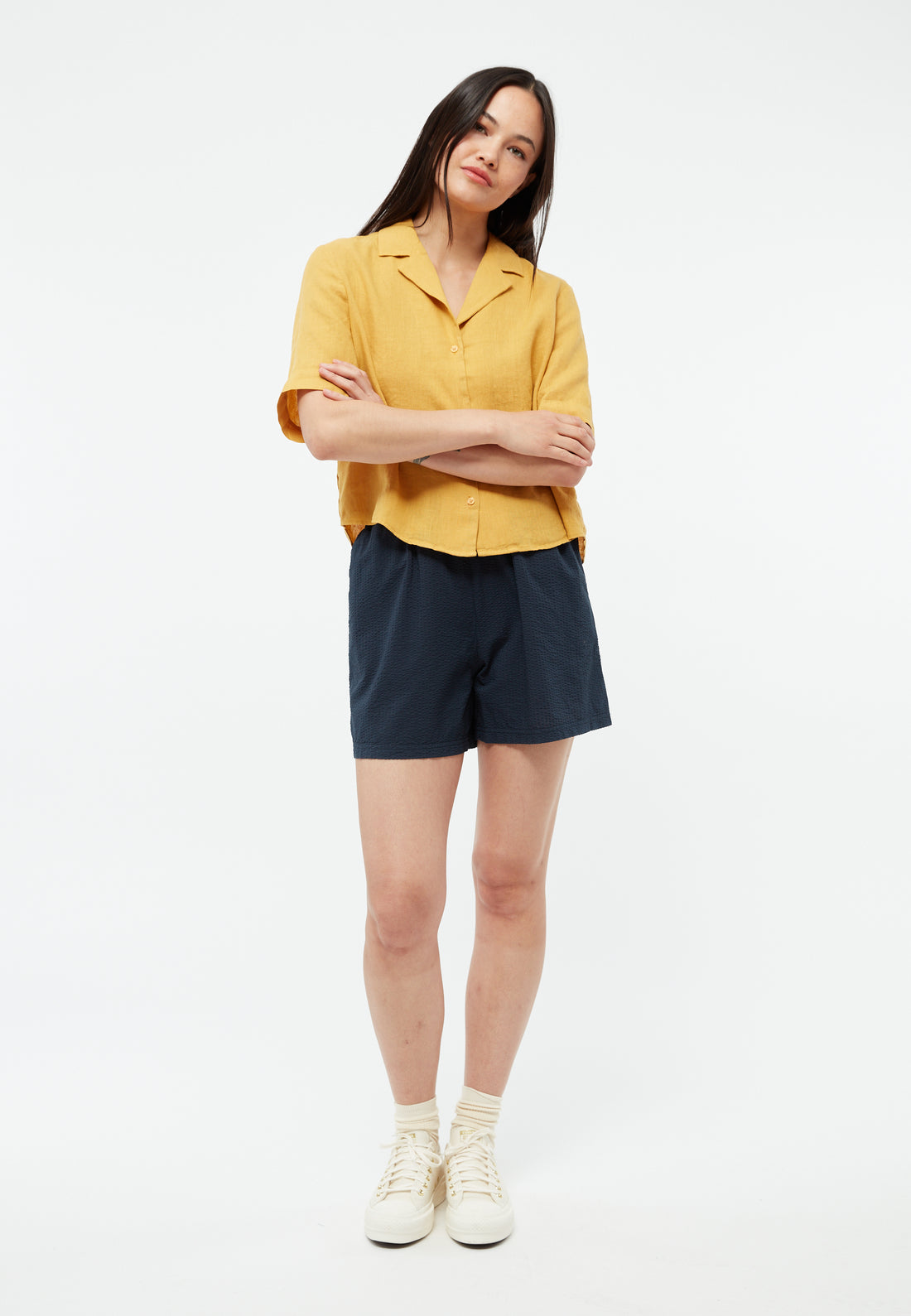 Strukturierte Shorts – Bio Baumwolle