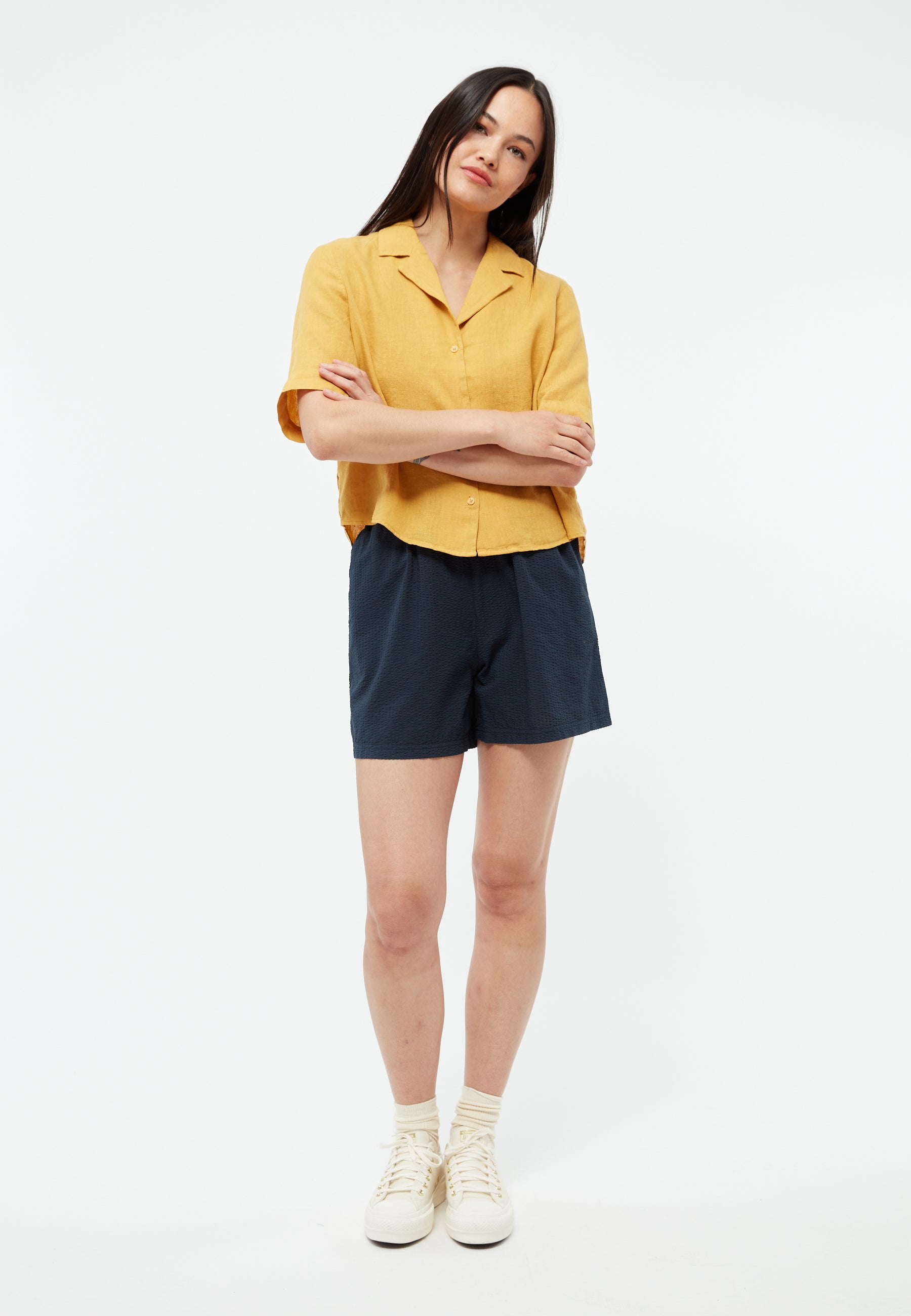 Strukturierte Shorts – Bio Baumwolle