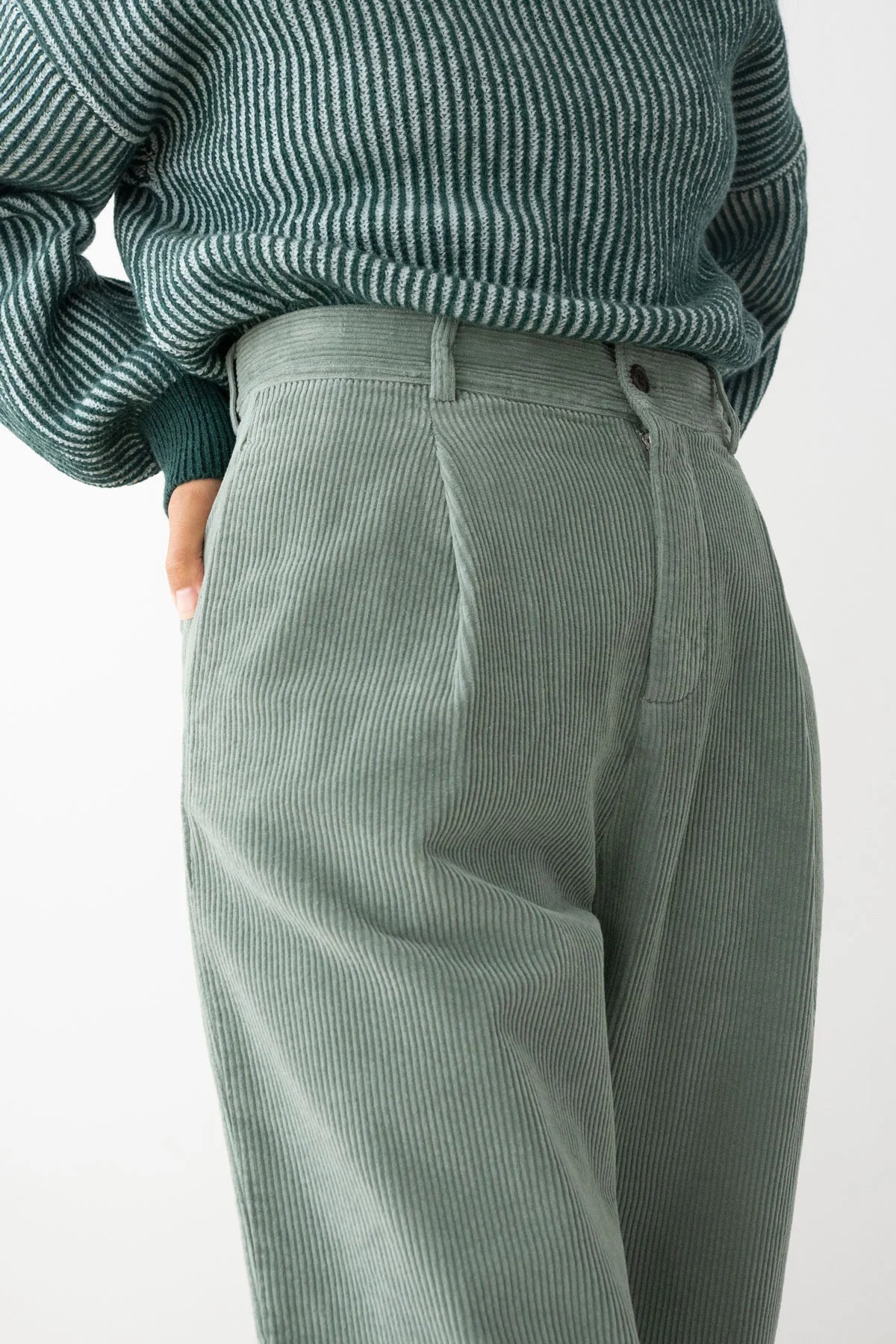 Haruku Corduroy - Washed Green