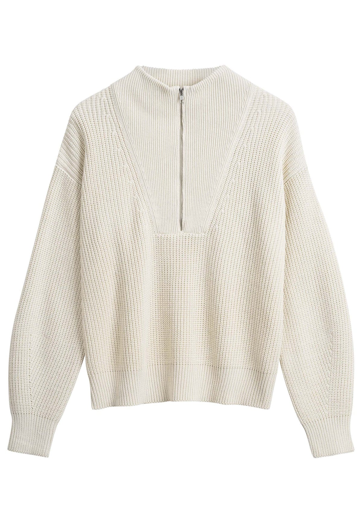 Damen Rippstrick Troyer cream melange Style KIMAYA