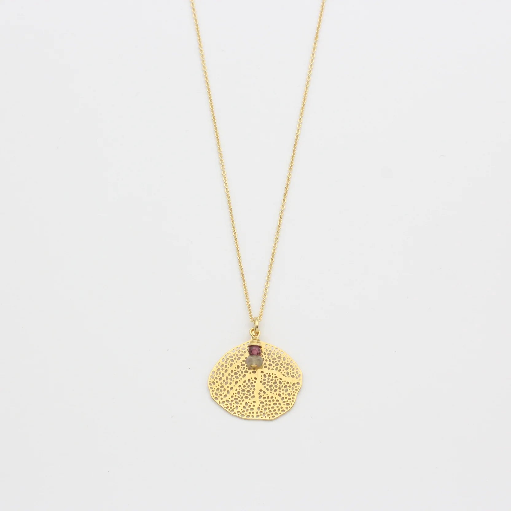 Kette Coral Leaf vergoldet