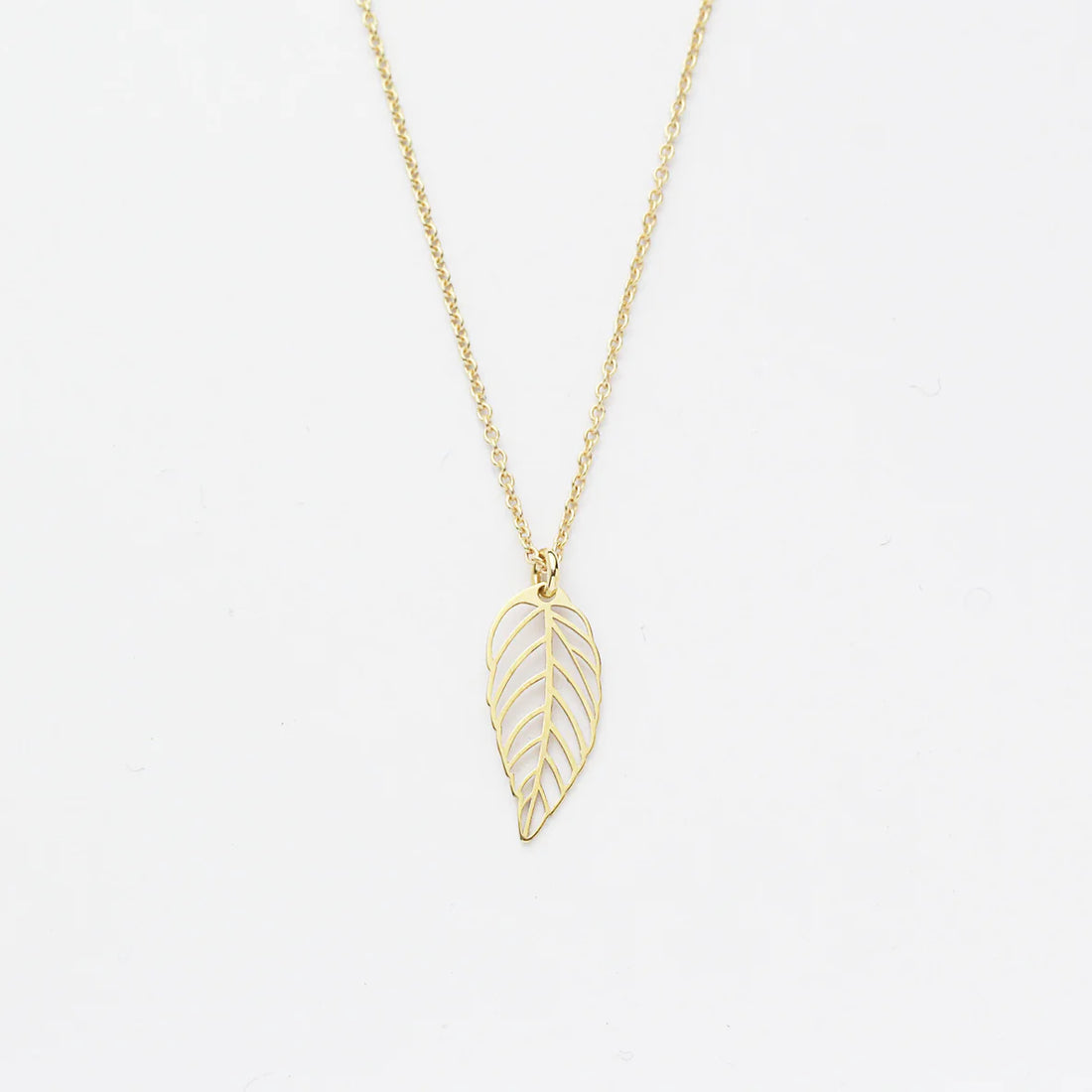 Kette &quot;Cut Out Leaf&quot; vergoldet