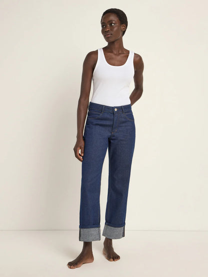 JEANS MIT AUFSCHLAG GOTS
