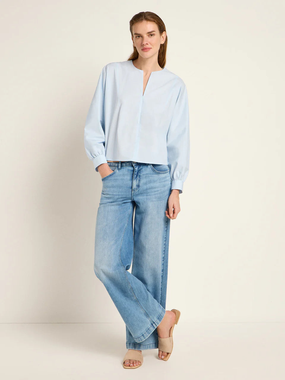 BLUSE MIT KRÄUSELN
