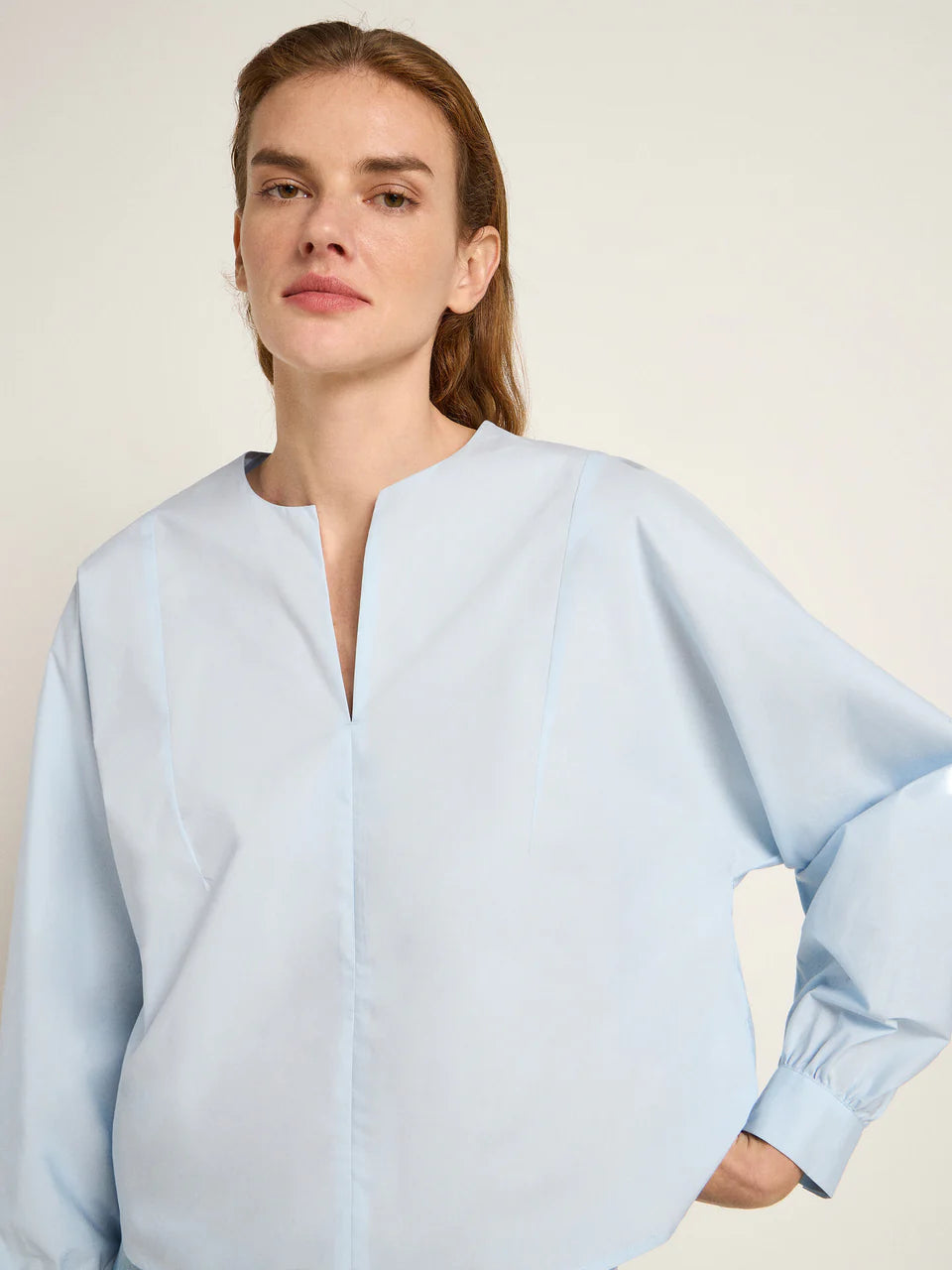 BLUSE MIT KRÄUSELN
