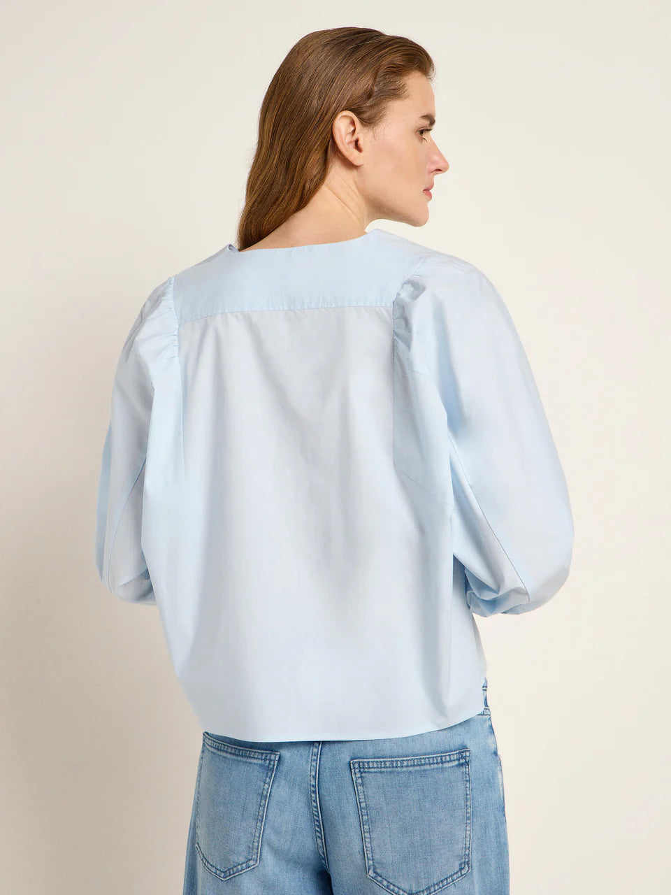 BLUSE MIT KRÄUSELN