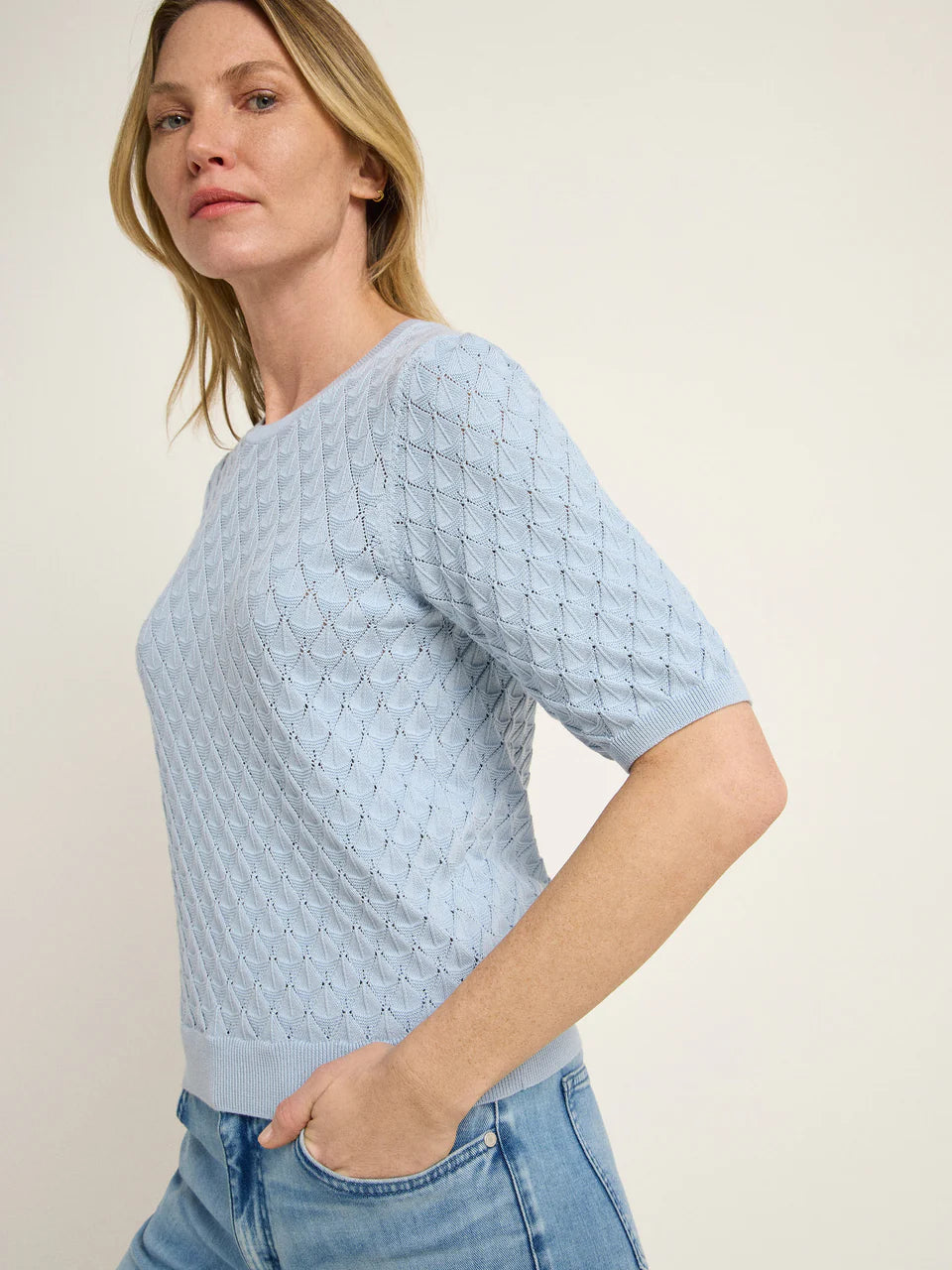 KURZARMPULLOVER GOTS