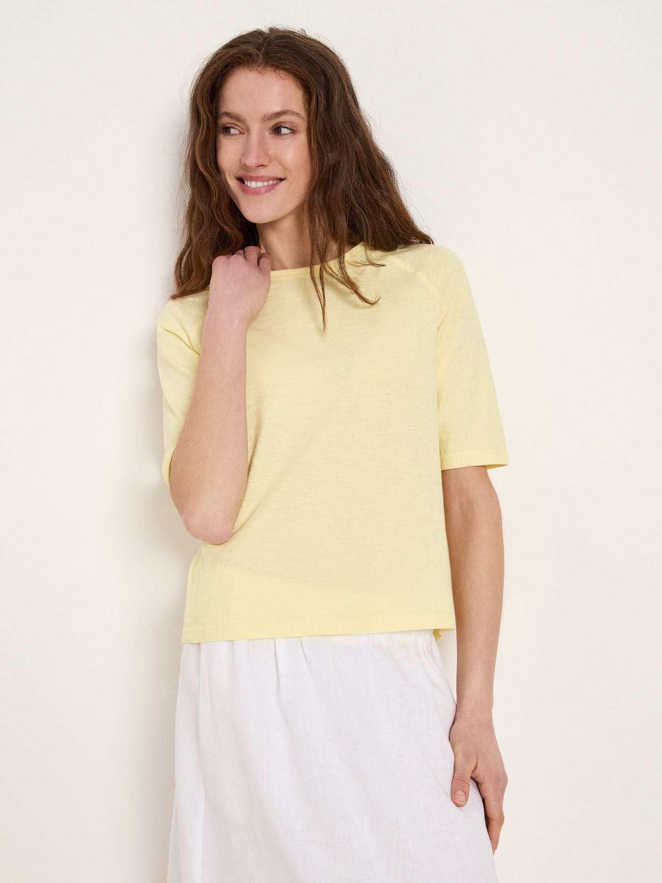 Raglan-Shirt in Peach – 100% Bio-Baumwolle