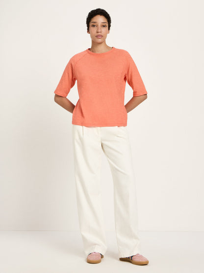 Raglan-Shirt in Peach – 100% Bio-Baumwolle
