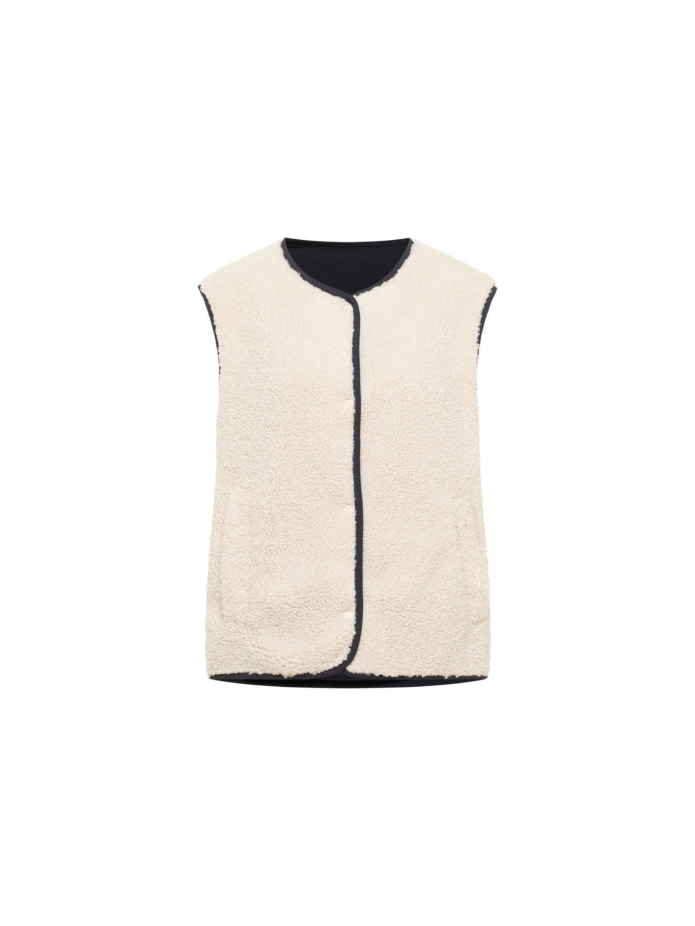 Wende-Weste aus recyceltem Polyamid mit Teddy-Futter