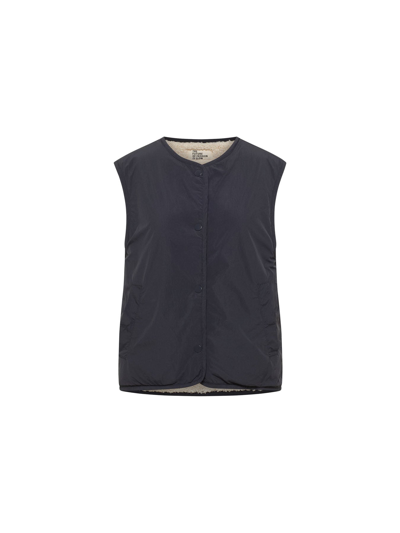 Wende-Weste aus recyceltem Polyamid mit Teddy-Futter