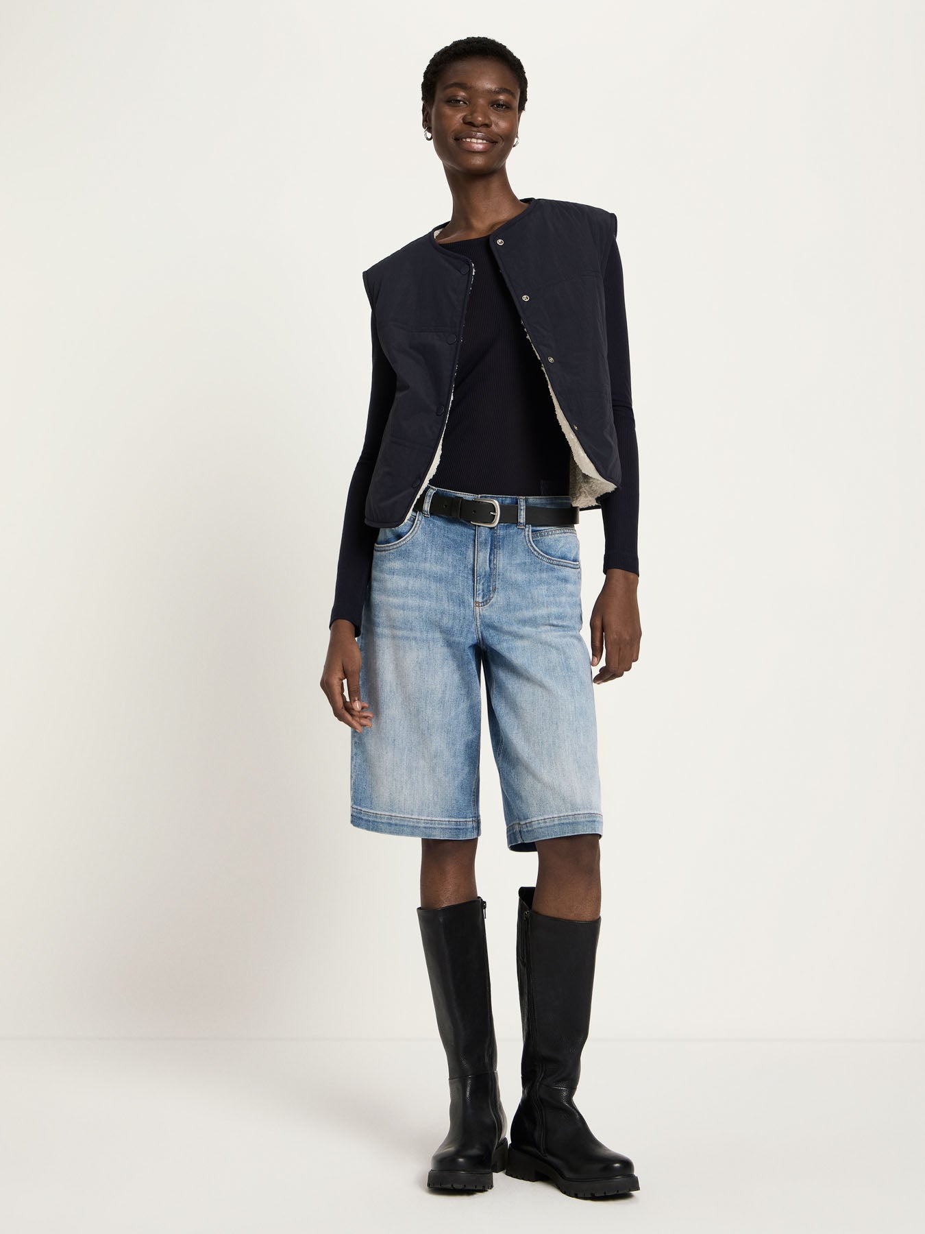 Wende-Weste aus recyceltem Polyamid mit Teddy-Futter