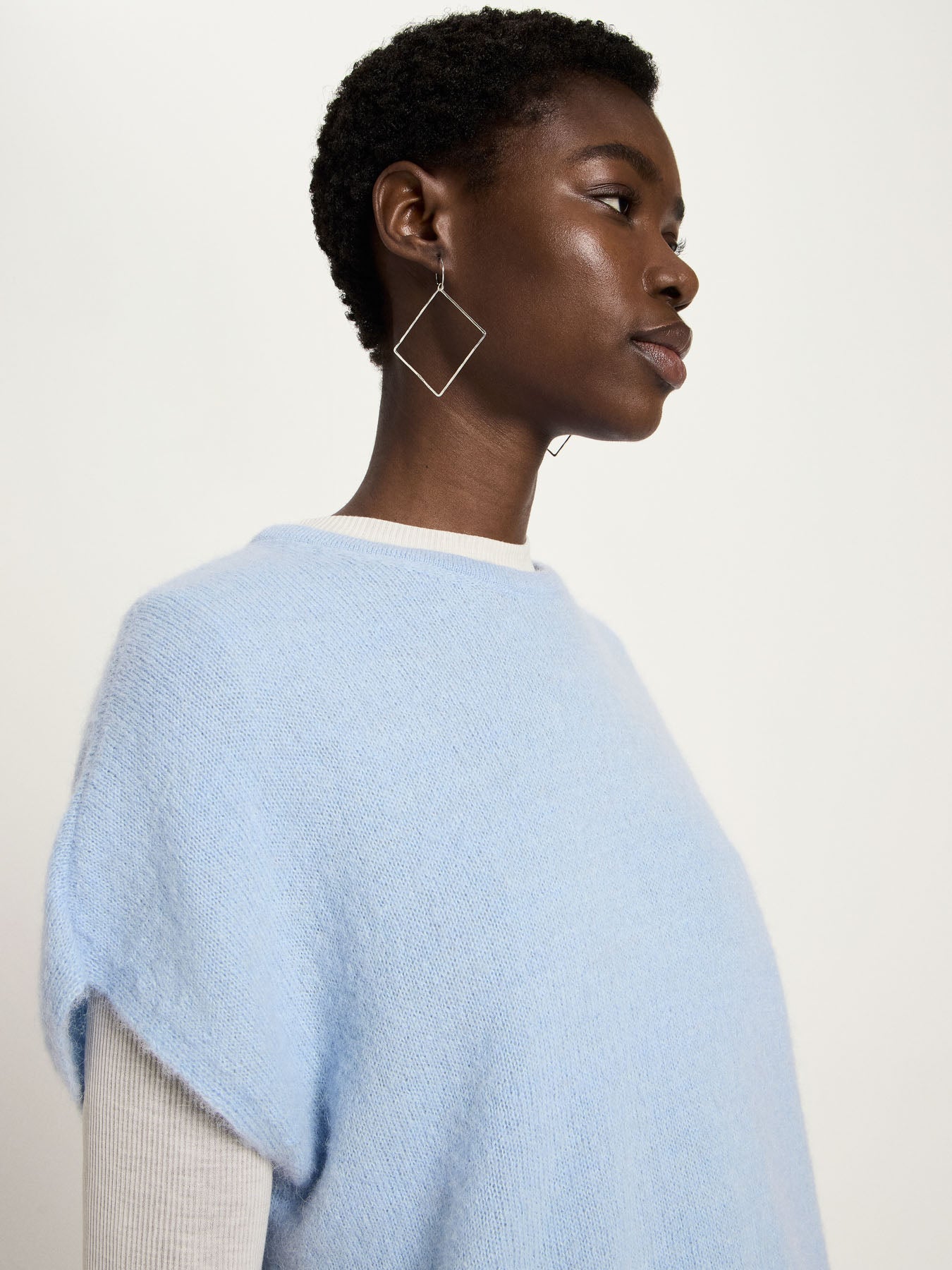 Pullunder aus Schurwolle- Alpaka – Gestreift