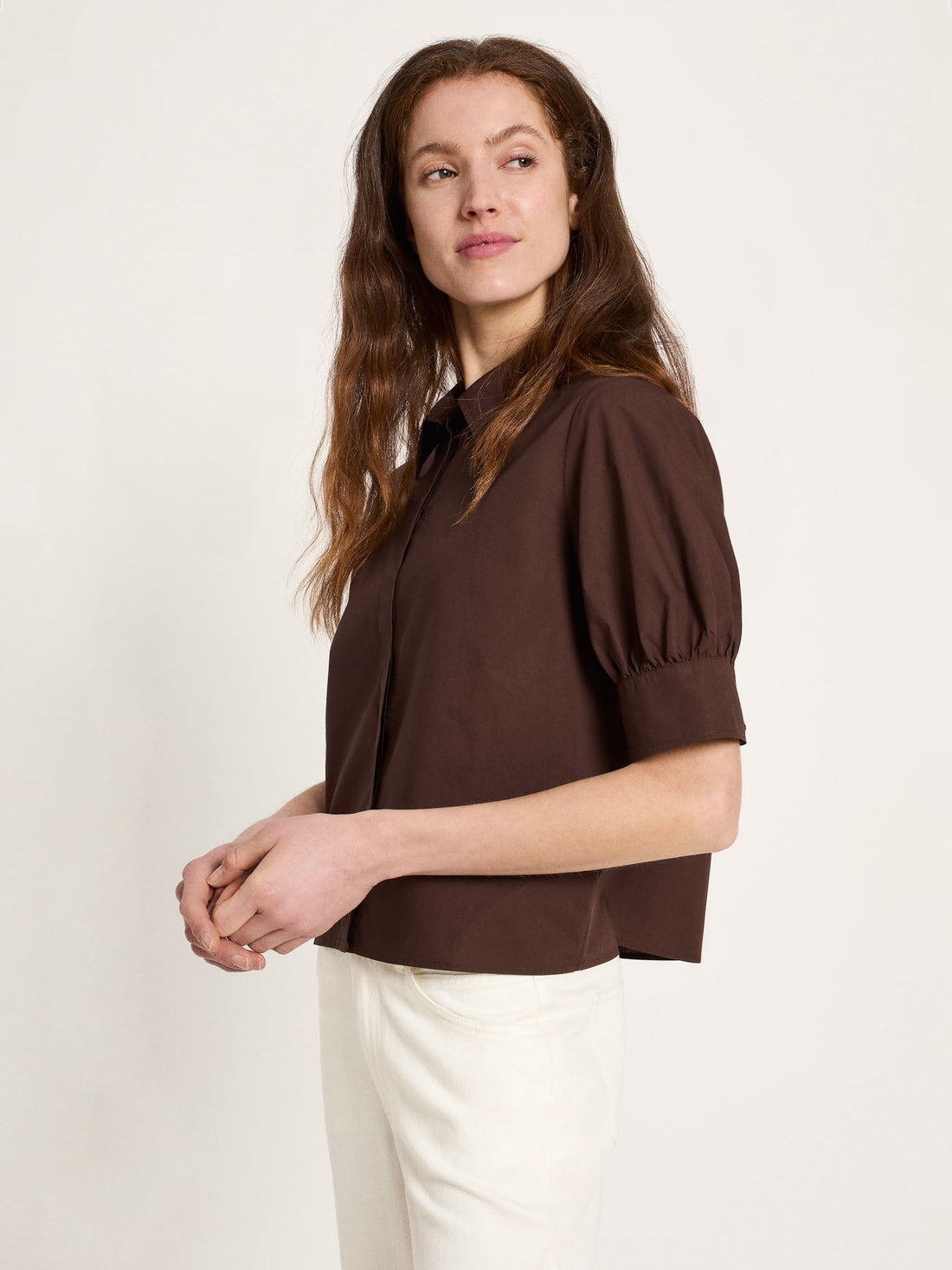 Bluse mit Puffärmeln aus Bio-Baumwolle (GOTS)