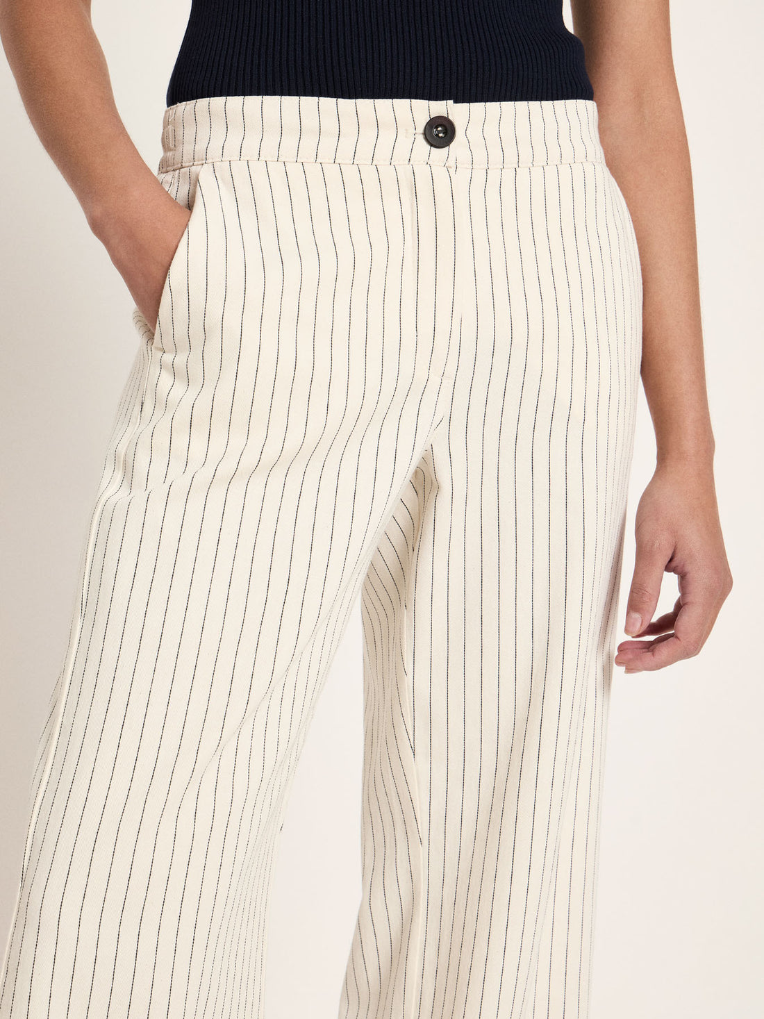 Streifen-Marlenehose aus Bio-Baumwolle (GOTS)