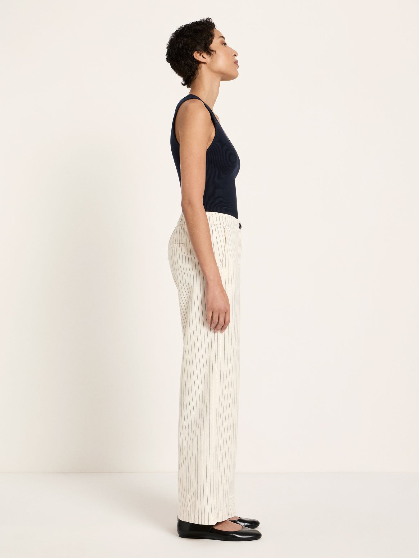 Streifen-Marlenehose aus Bio-Baumwolle (GOTS)