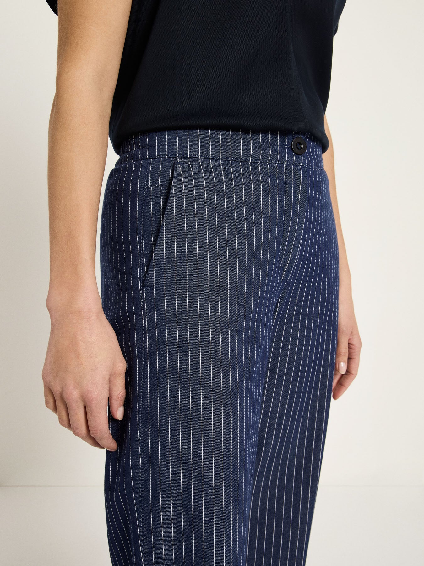 Streifen-Marlenehose aus Bio-Baumwolle (GOTS)