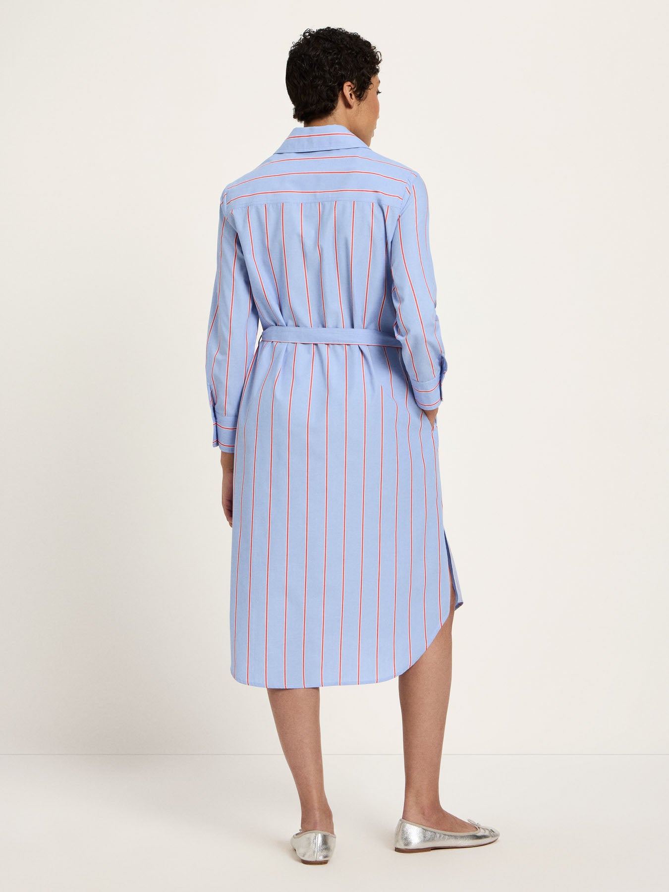 Streifen-Midikleid aus Bio-Baumwolle (GOTS)