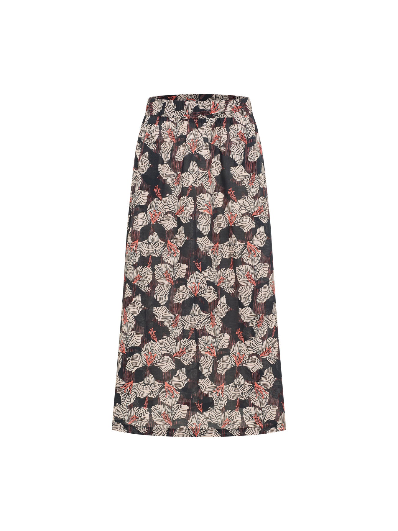 Midirock „Print Bloom Onyx“ – 100% Bio-Baumwolle