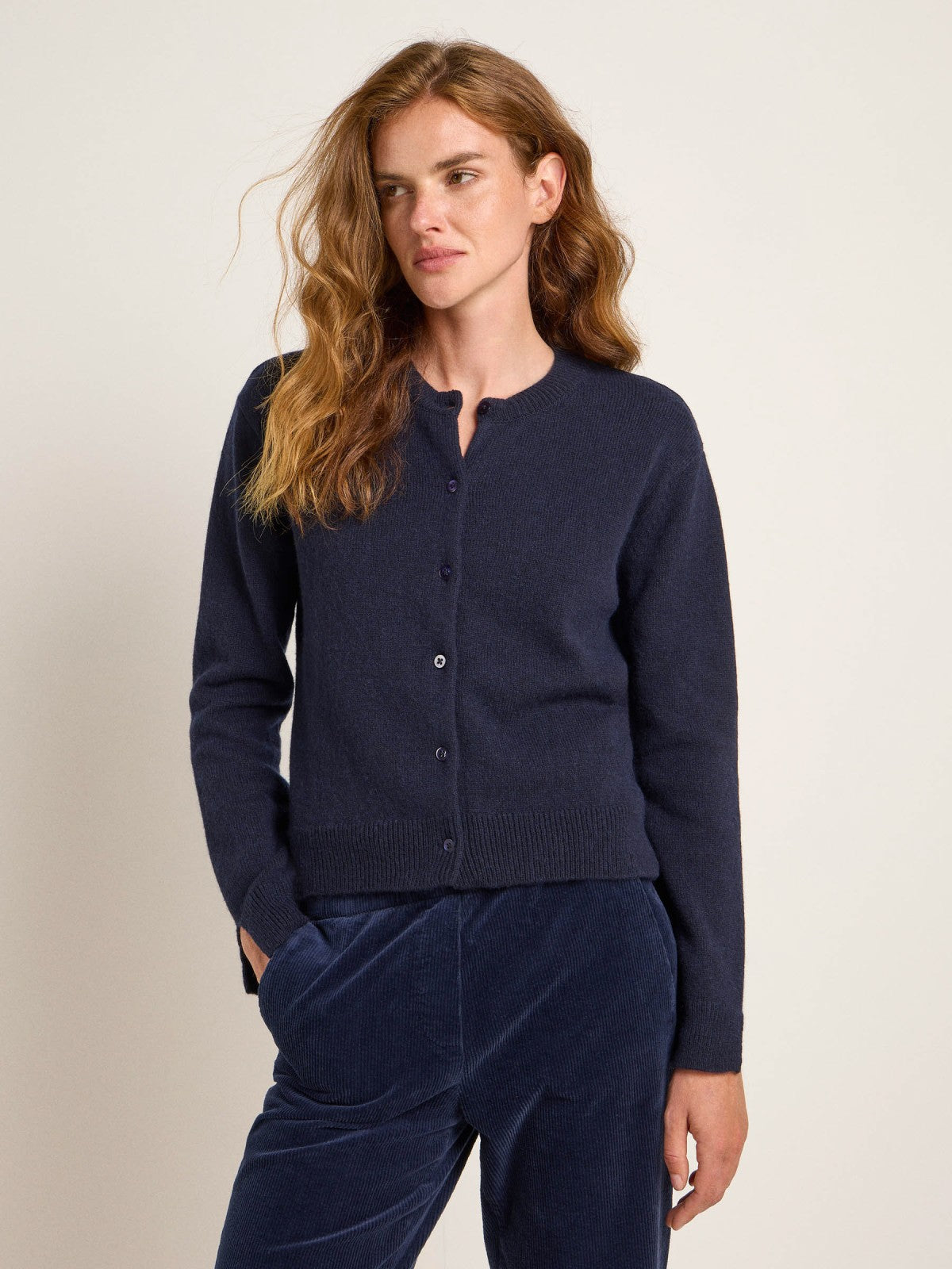 Boxy Strickjacke GOTS aus Bio-Schurwolle und Bio-Baumwolle