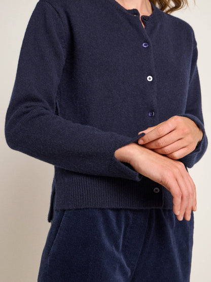 Boxy Strickjacke GOTS aus Bio-Schurwolle und Bio-Baumwolle