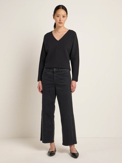 Cropped Jeans (OCS) in Black aus Bio-Baumwolle